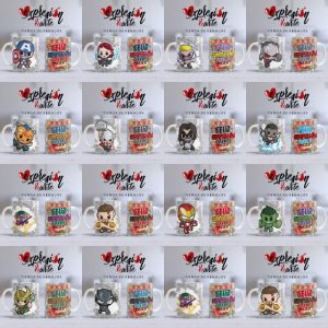 14 Plantillas Tazas Cumple Marvel