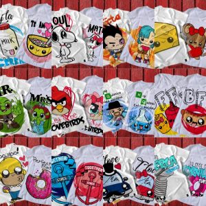 12 Plantillas Playera San Valentin Duo
