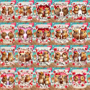20 Plantillas Tazas Capibara Love