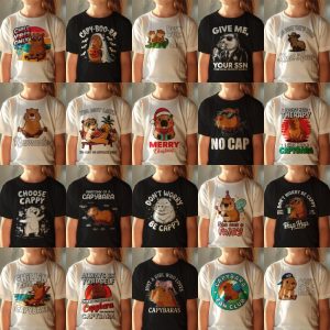 20 Plantillas Playeras Capibaras Love