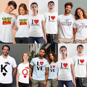 10 Plantillas Playeras Pareja Enamorada