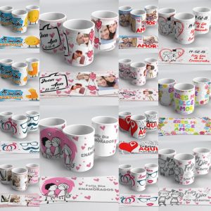 13 Plantillas Tazas Dulce Amor