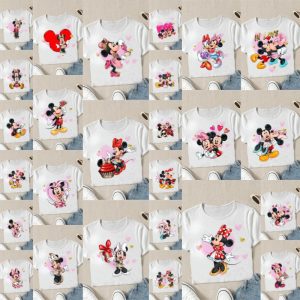 26 Plantillas Playeras Mickey and Minnie Love