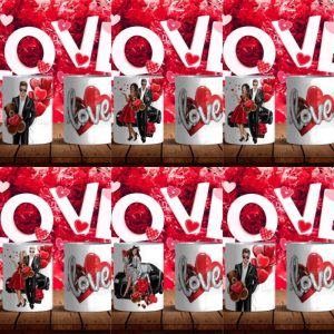 5 Plantillas Taza Love Love