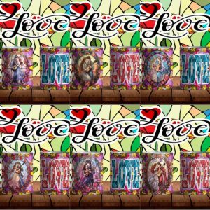 6 Plantillas Tazas Princesas Amor Vitral