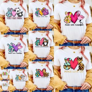 28 Plantillas Playeras Paz y Amor
