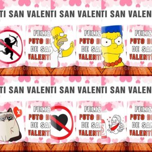 6 Plantillas Tazas Anti San Valentin