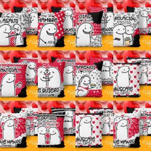 20 Plantillas Cojin Florks Amor Atrevido