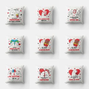 9 Plantillas Cojin Florks Enamorados