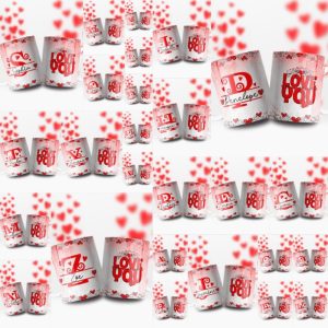 26 Plantillas Taza Alfabeto I love you