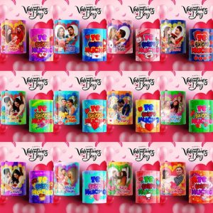 12 Plantillas Tazas Valentines Day