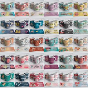 30 Plantillas Tazas San Valentin