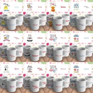 10 Plantillas Tazas FRASES DE AMOR