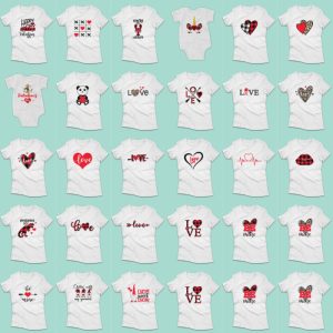 36 Plantillas Playeras Valentine´s Day