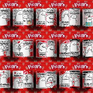 12 Plantillas Tazas Flork Picaron