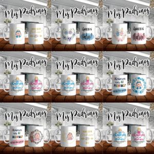 8 Plantillas Tazas Padrinos