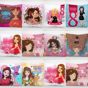 10 Plantillas Cojines Feliz Dia Mujer