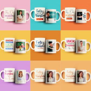 8 Plantillas Tazas Feliz Día del Maestro