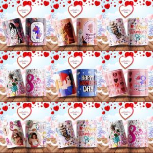 7 Plantillas Tazas Happy Day Woman