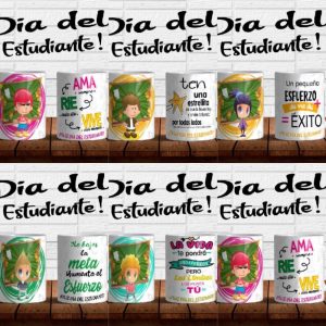 5 Plantillas Tazas Dia del Estudiante
