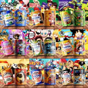 9 Plantillas Tazas Maestros del Anime