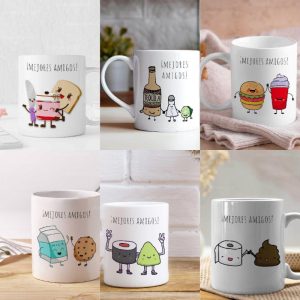 6 Plantillas Tazas Mejores Amigos