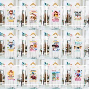 12 Plantillas Playera Día del Maestro