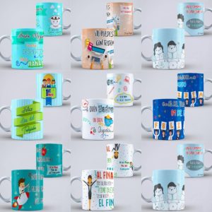 8 Plantillas Tazas Trabajador