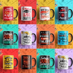 10 Plantillas Tazas Dia del Trabajo