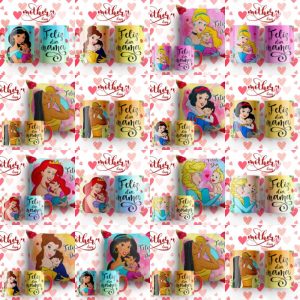14 Plantillas Taza y Cojin Mama e hijo Disney