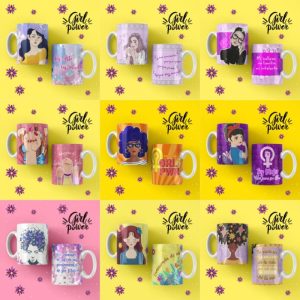 9 Plantillas Tazas Power Woman
