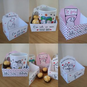 5 Plantillas Cajas Para Tazas San Valentin