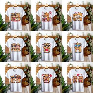 9 Plantillas Playeras Capibara Enamorado