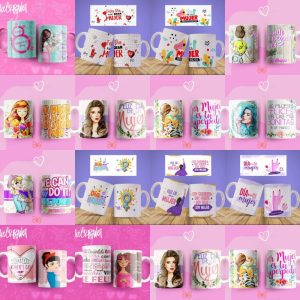 21 Plantillas Tazas Feliz día de la Mujer