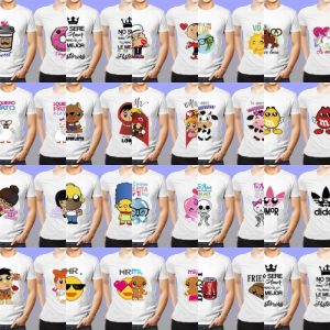19 Plantillas Playeras Duo Amor