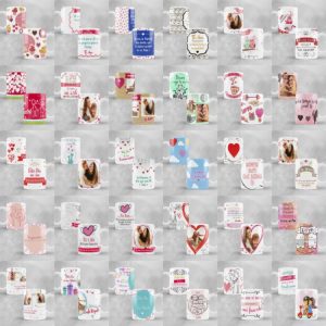 30 Plantillas Tazas Enamorados