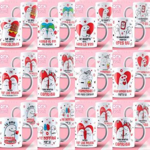 10 Plantillas Tazas Flork Amor