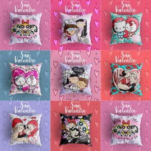 8 Plantillas Cojin Caricaturas San Valentin