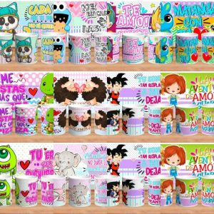 10 Plantillas Tazas Personajes Cute