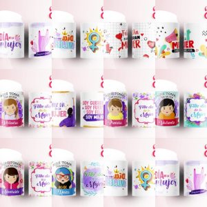 10 Plantillas Tazas Dia de la Mujer