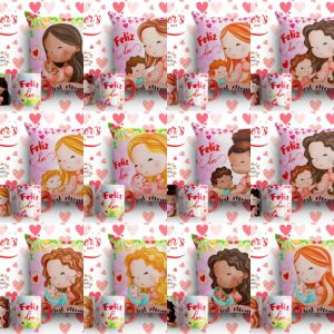 12 Plantillas Taza y Cojin La Mejor Mamá