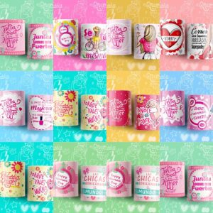 10 Plantillas Tazas Feliz Dia de la Mujer