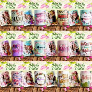 12 Plantillas Tazas Feliz Día Madrecita